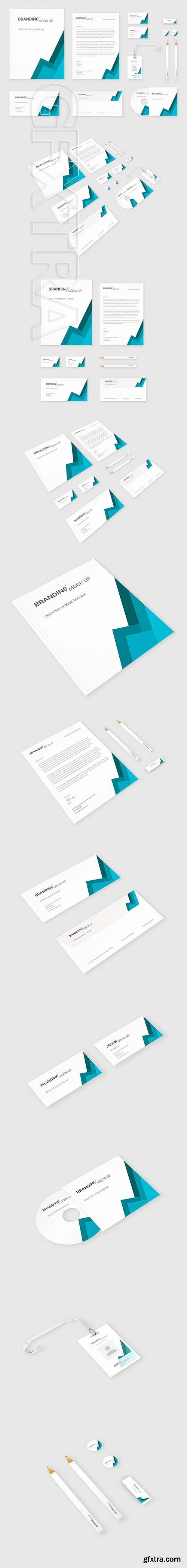 CreativeMarket - Brand Identity Set Material Cyan 1782920