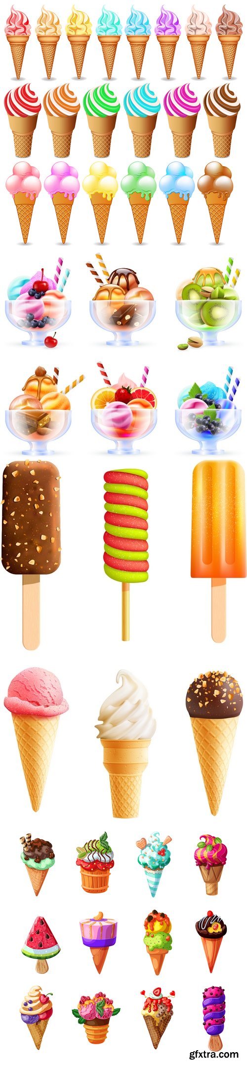 Vectors - Different Ice Cream Set 15