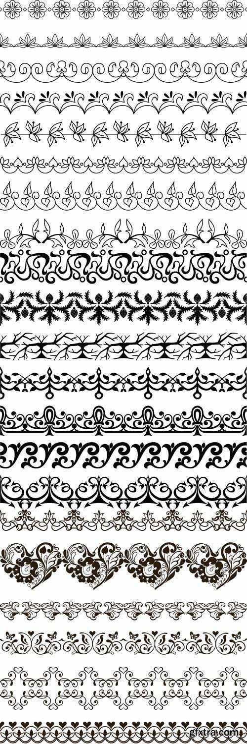 Vectors - Seamless Floral Borders 52