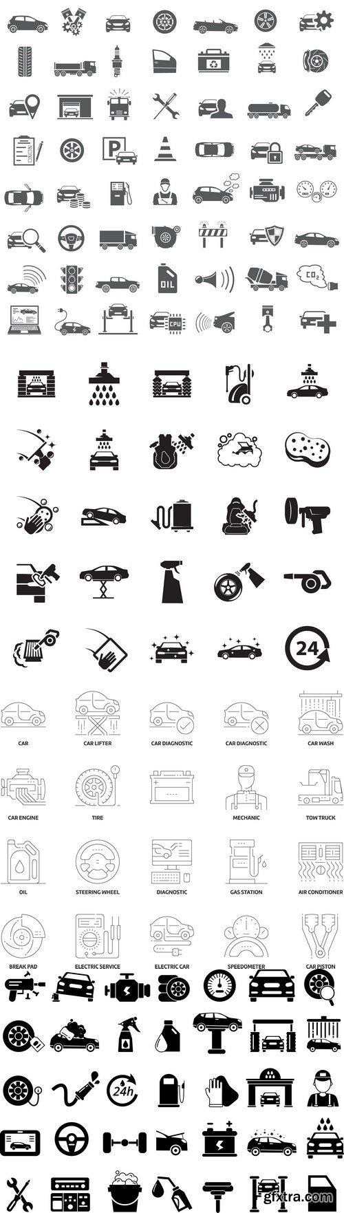 Vectors - Car Service Icons Mix 16