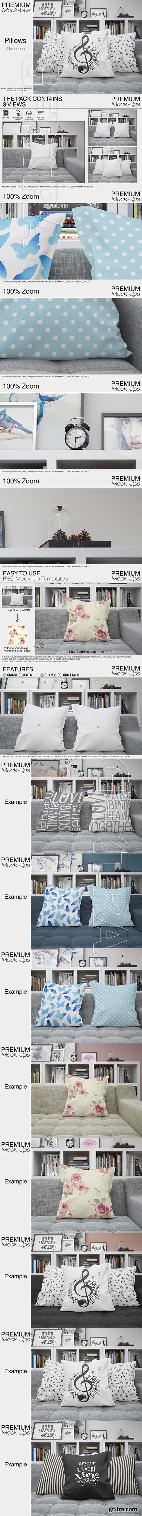 CreativeMarket - Pillows Mockup Set 2172764