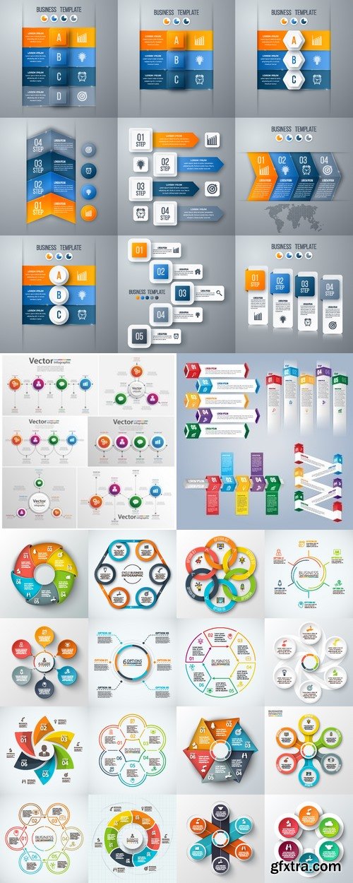 Vectors - Option Infographics Elements 88