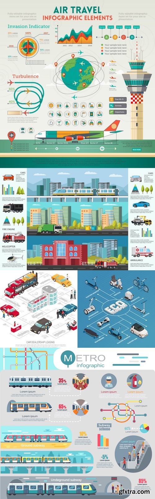 Vectors - Transportation Infographics 9