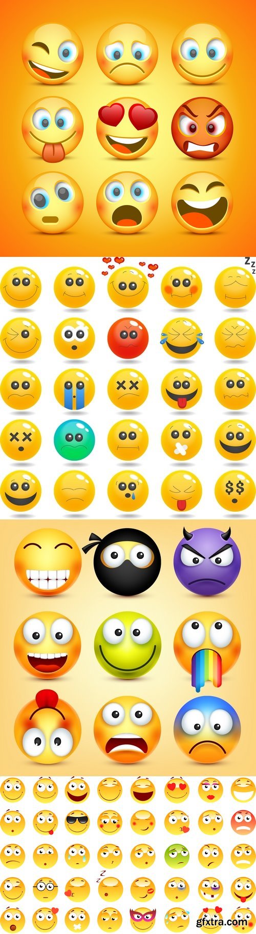 Vectors - Funny Different Smiles 23