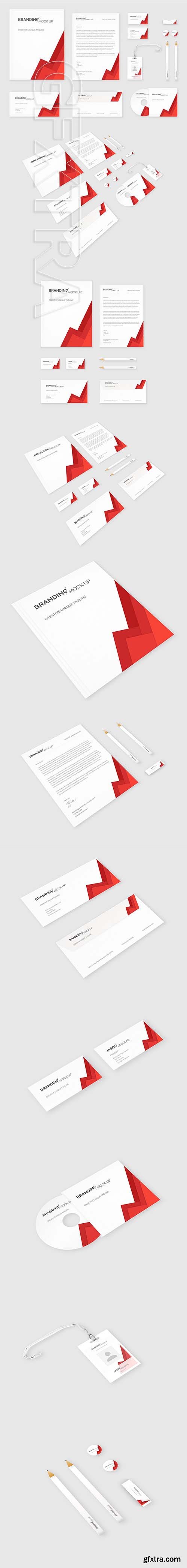 CreativeMarket - Brand Identity Set Material Red 1782915