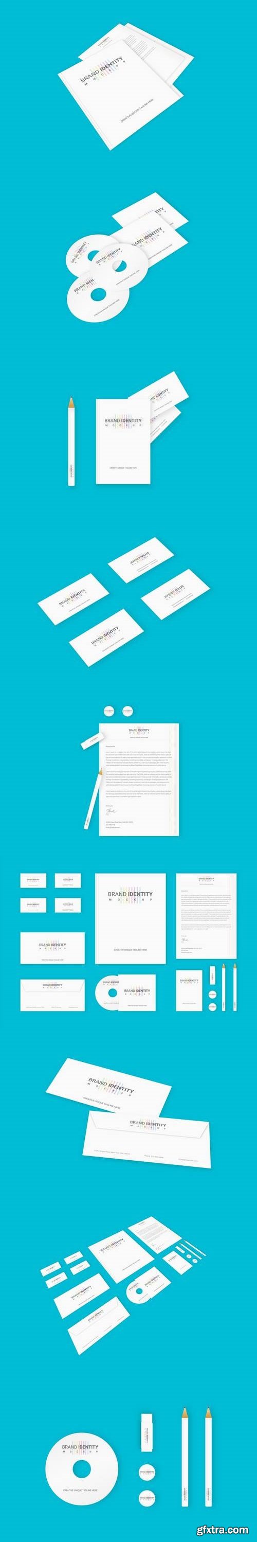 Branding Identity Set: Colored Lines v2