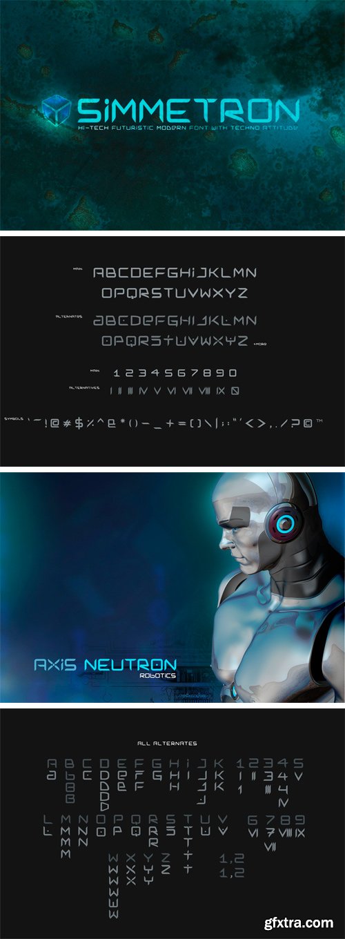 CM - Simmetron Hi-Tech Futuristic Font 2164209