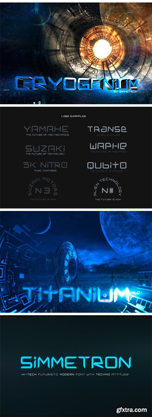 CM - Simmetron Hi-Tech Futuristic Font 2164209