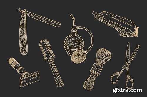 Barbershop Set - Vector