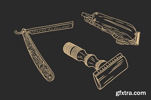 Barbershop Set - Vector