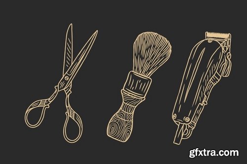 Barbershop Set - Vector