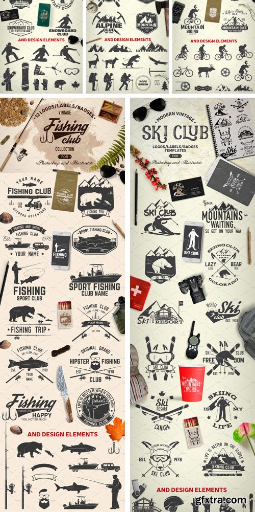 CM - Vintage Adventure Logo Bundle 2147990