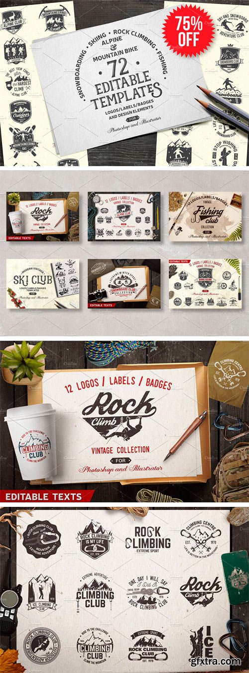 CM - Vintage Adventure Logo Bundle 2147990