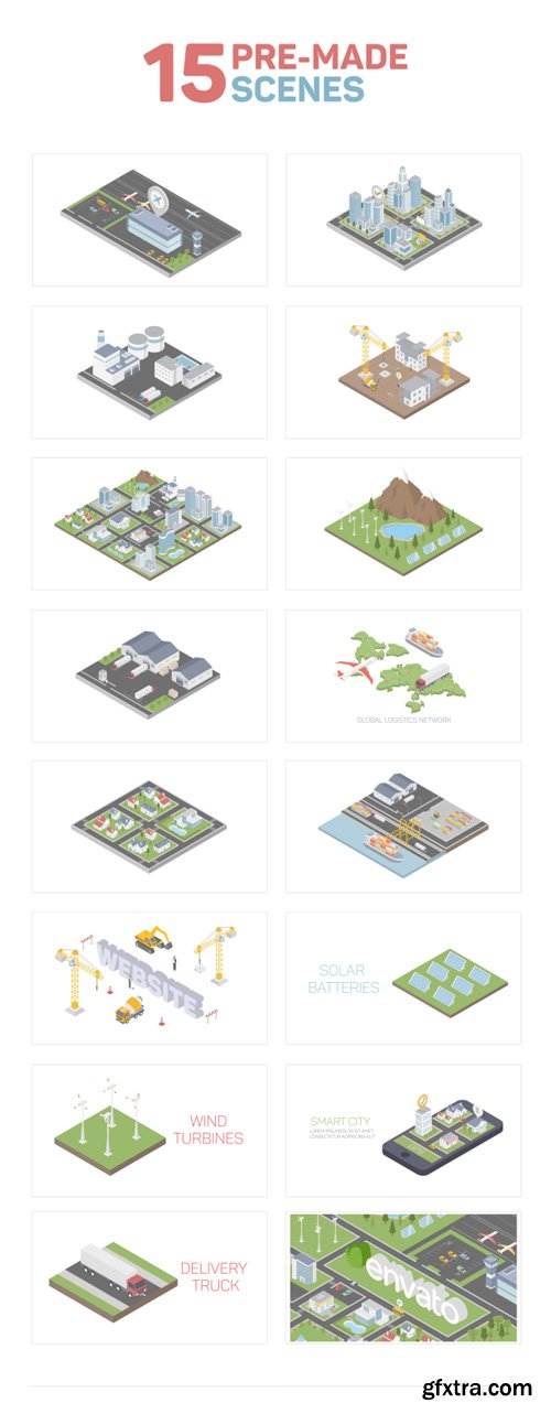 Videohive - Isometric Flat World - 21085909