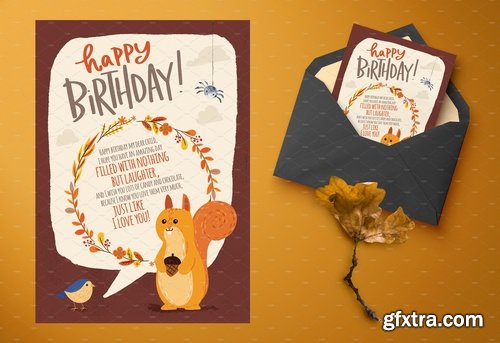 CM - Autumn inspired kids birthday cards 1945393