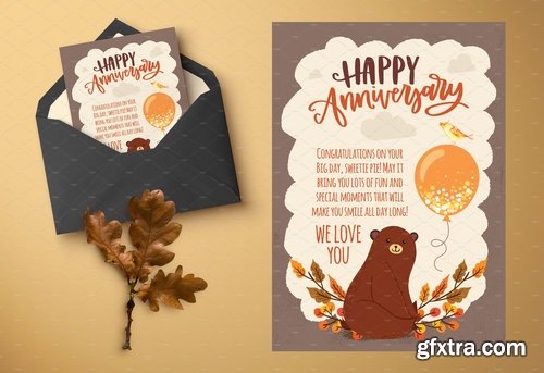 CM - Autumn inspired kids birthday cards 1945393