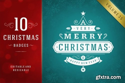 CM - 10 Christmas Logos and Badges 1045569