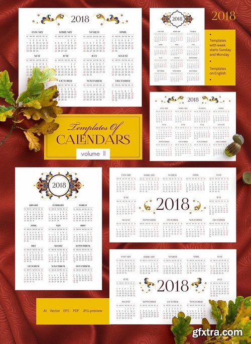 CM - 2018 Templates of Calendars Vol 2 1945995