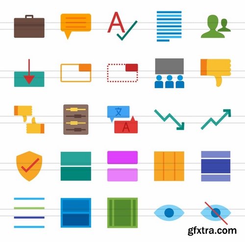 100 Material Design Flat Multicolor Icons