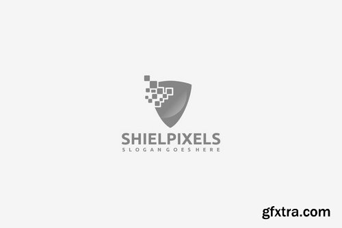 Shield Pixels Logo