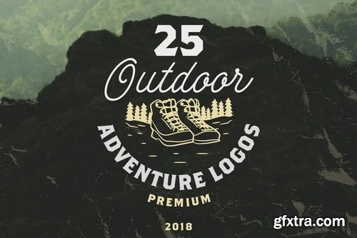 25 OUTDOOR ADVENTURE LOGOS  BADGES