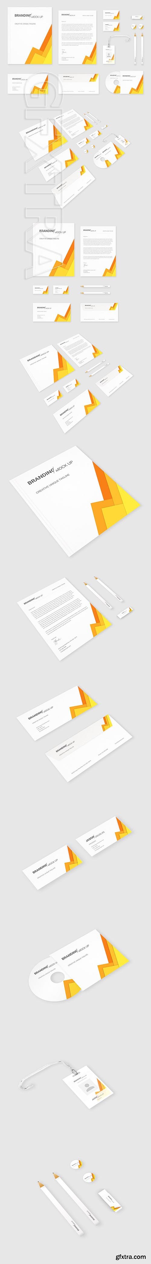 CreativeMarket - Brand Identity Set Material Yellow 1782914