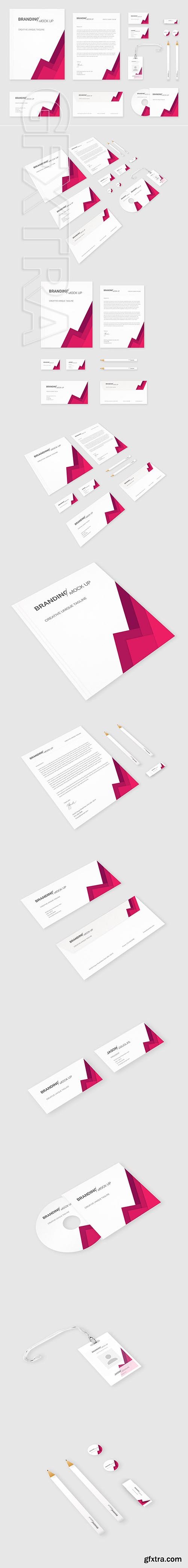 CreativeMarket - Brand Identity Set Material Pink 1782913