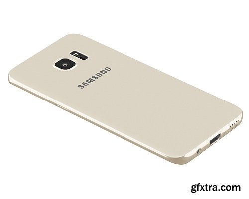 Galaxy S7 Edge Gold 3d Model