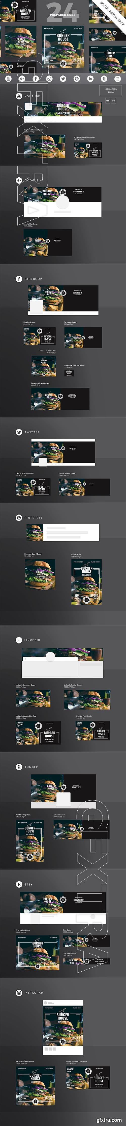 CreativeMarket - Social Media Pack Burger House 2171651