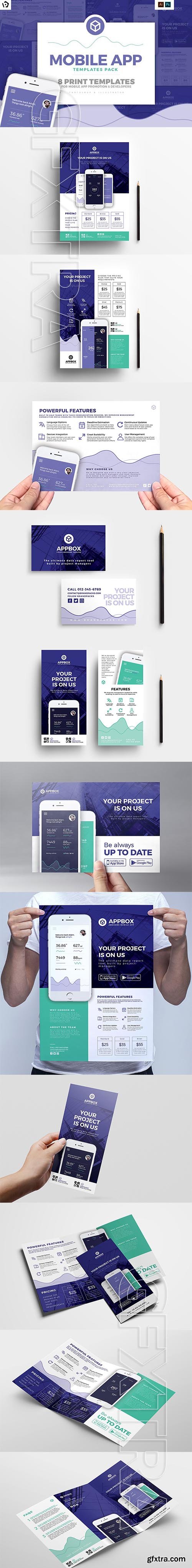 CreativeMarket - Mobile App Templates Pack 1902890