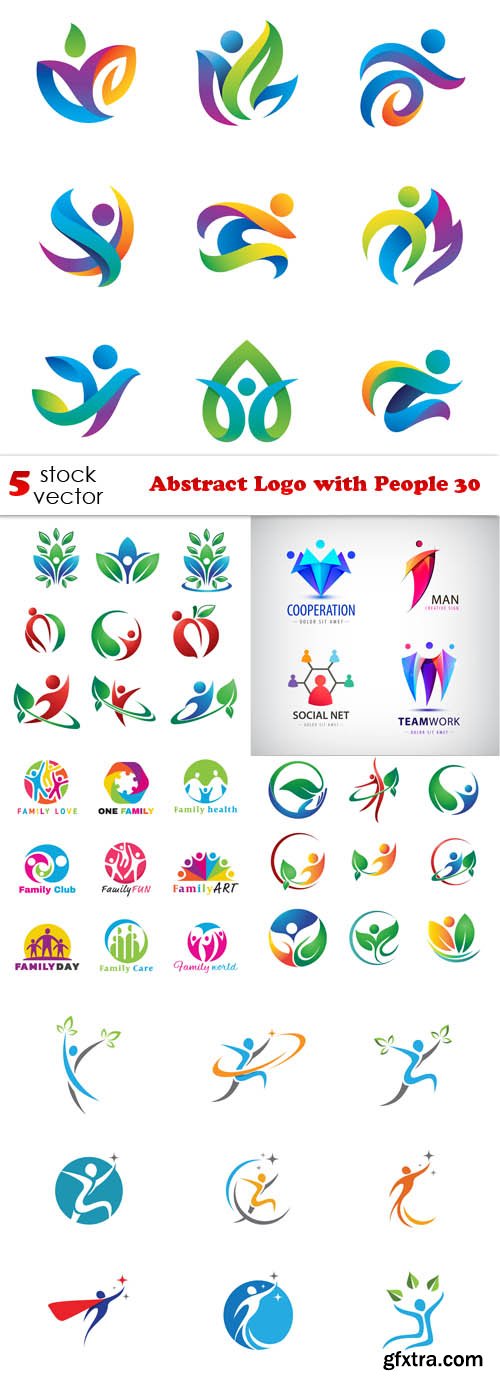 Vectors - Abstract Logo with People 30