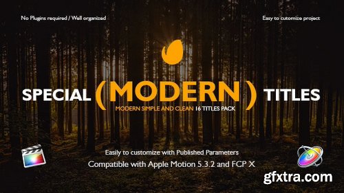 Videohive Special Modern Titles Pack for FCPX 20708205