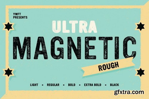 YWFT Ultramagnetic Rough Font Family