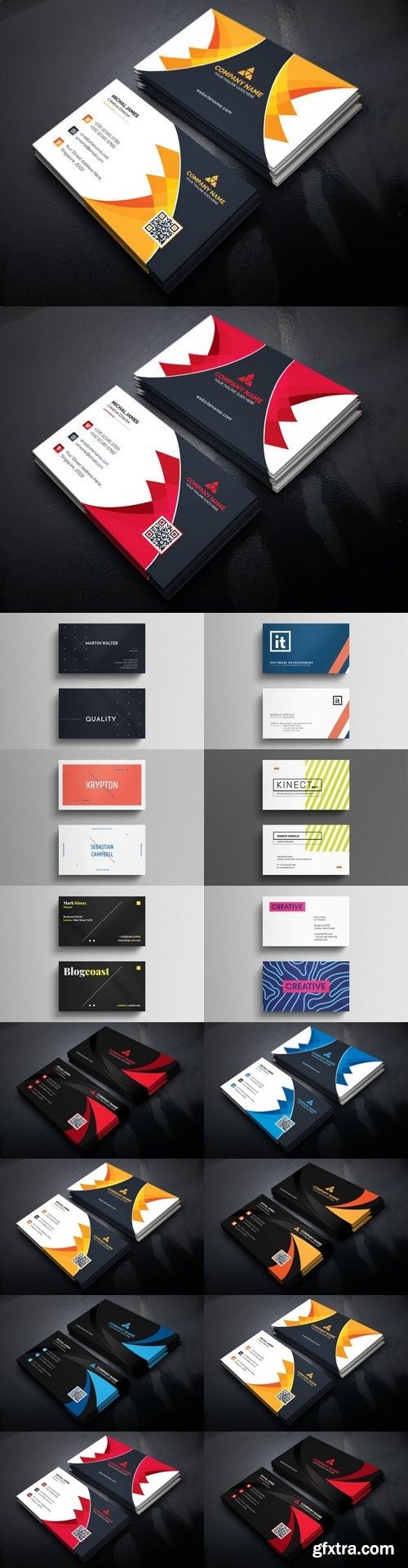 Minimal business card template bundle