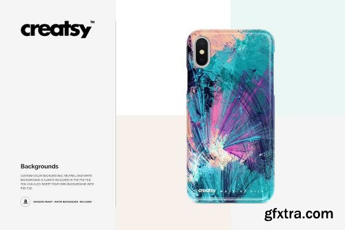 CreativeMarket iPhone X Plastic Case Mockup Set 2115910