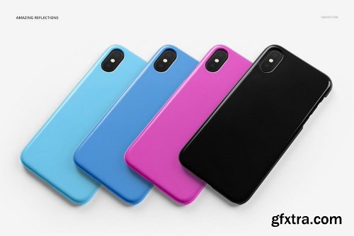 CreativeMarket iPhone X Plastic Case Mockup Set 2115910