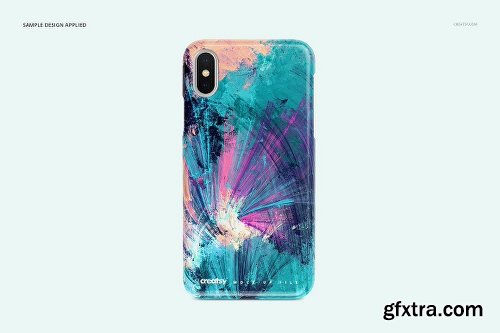 CreativeMarket iPhone X Plastic Case Mockup Set 2115910