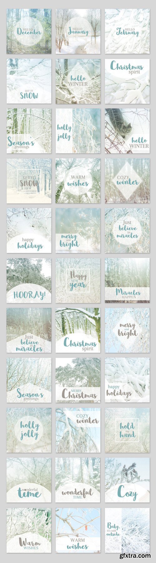 CreativeMarket Instagram Winter Pack 2118885