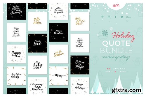 CreativeMarket Holiday Quote Bundle 2118470