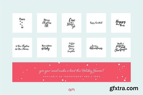 CreativeMarket Holiday Quote Bundle 2118470