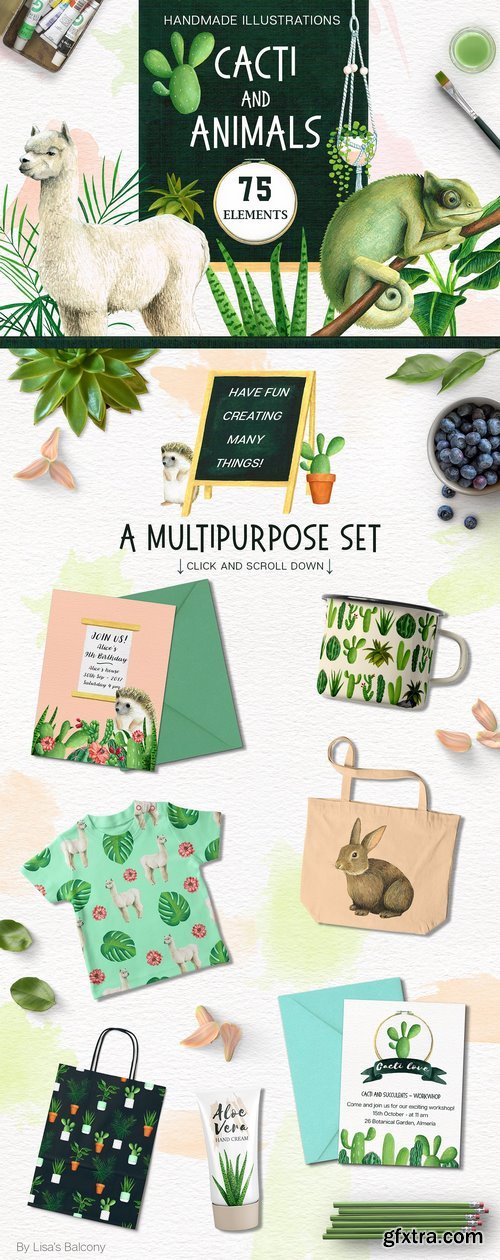 CM - Cacti and Animals - Design Kit 1857539