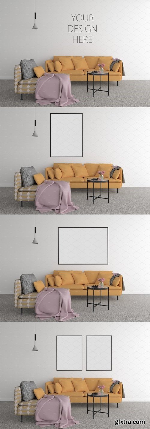 CM - Blank wall mockup - interior mock up 1877412