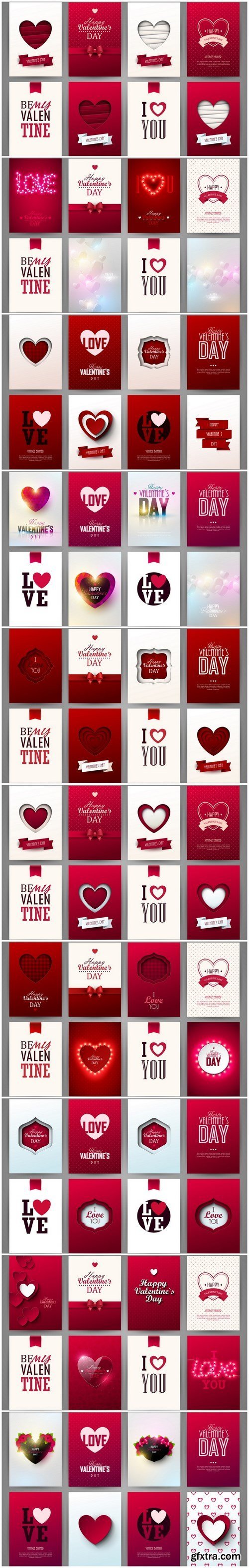 Heart & Love - Happy Valentines Day 4 - Set of 10xEPS Professional Vector Stock