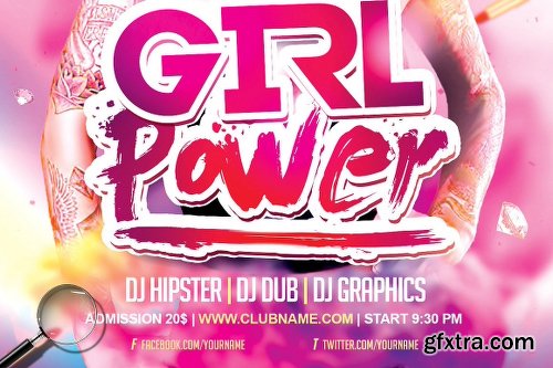 CreativeMarket Girl Power | Event Flyer Template 2125026