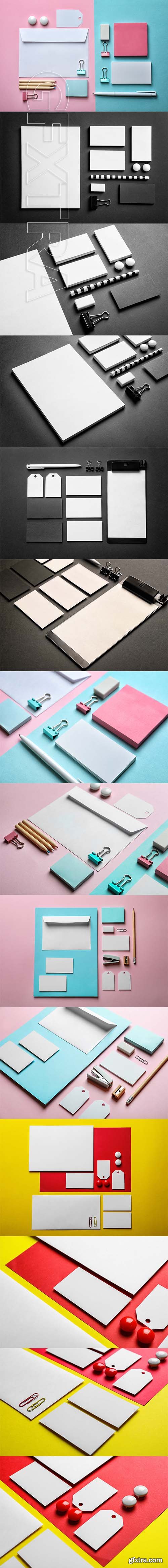 Blank items as mockups for branding