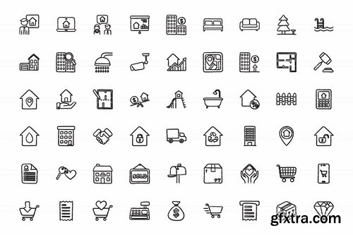 CM - Hand drawn vector doodle icon set 1961606