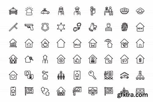 CM - Hand drawn vector doodle icon set 1961606