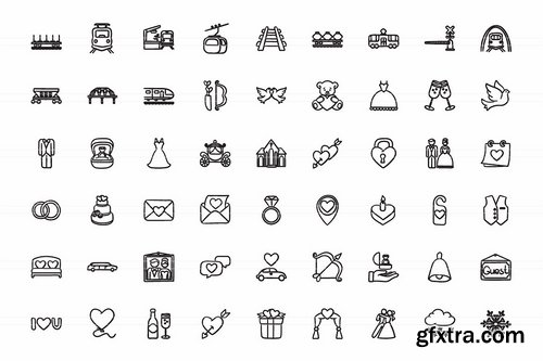 CM - Hand drawn vector doodle icon set 1961606