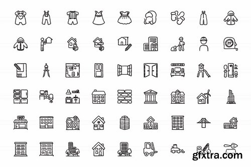 CM - Hand drawn vector doodle icon set 1961606