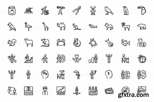 CM - Hand drawn vector doodle icon set 1961606